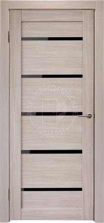 Межкомнатная дверь ALEX DOORS Александра ДО Буксус/ Черный лакобель 800х2000