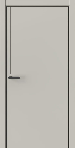 Межкомнатная дверь WestStyle ULine10 Песчаный замок/ кромка Алюм.черная с 4-х сторон, молдинг черный 900х2000 (Защелка магнит. WC)