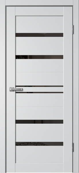 Межкомнатная дверь FlyDoors 293 (B1) Эмалит Серебристый/ Черный лакобель 900х2000