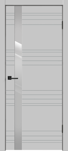 Межкомнатная дверь VellDoris SCANDI N Z1 Светло-серый/ Лакобель белый 900х2000