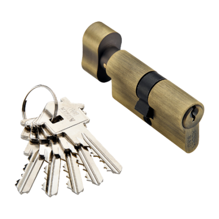 Цилиндровый механизм Adden Bau CYL 5-60 KNOB  AB Бронза