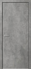 Межкомнатная дверь FlyDoors Гладкое ПГ Цемент темный/ кромка ПВХ черная с 2-х сторон 900х2000