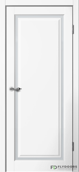 Межкомнатная дверь FlyDoors E05 Эмалит Белый/ Мателюкс 600х2000