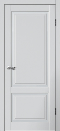Межкомнатная дверь FlyDoors E02 Эмалит Серебристый/ Мателюкс 600х2000