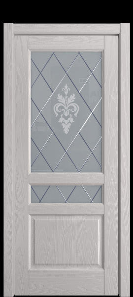 Межкомнатная дверь Milyana Ребекка ДО Шпон Агат/ ст. "София" светлое 600х2000