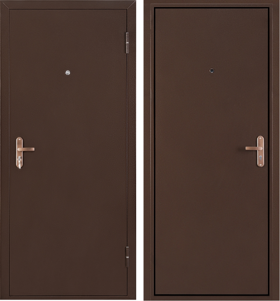 Входная дверь Страж Гост металл Антик медь 860х2050 Правое