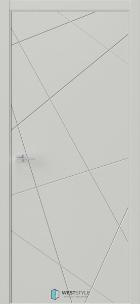 Межкомнатная дверь WestStyle Prime 1 ДГ Грей моноколор 900х2000