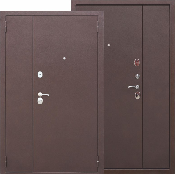 Входная дверь Ferroni 7 см Гарда метал Антик медь 1200х2050 Левое