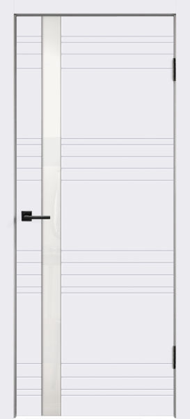 Межкомнатная дверь VellDoris SCANDI N Z1 Белый/ Лакобель белый 600х2000