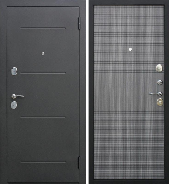 Входная дверь Ferroni 7,5 см Гарда Муар черный/ Венге тобако 860х2050 Левое