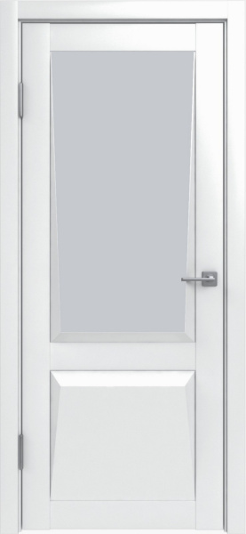 Межкомнатная дверь Дверная линия Пифагор 1 ДО Белый бархат/ Сатин 600х2000
