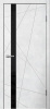 Межкомнатная дверь FlyDoors LINE 02 ДГ Бетон светлый, кромка ПВХ черная с 4-х сторон 800х2000
