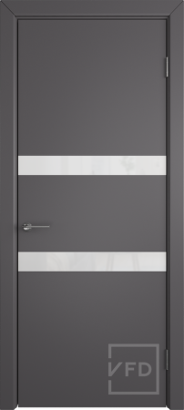 Межкомнатная дверь VFD Niuta ДО Graphite/ White Gloss 700х2000