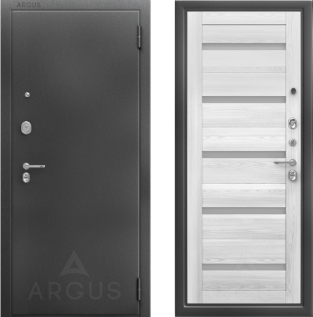 Входная дверь Argus ДА 67 Александра  Антик серебро/ Ясень Ривьера айс 870х2050 Правое