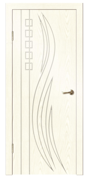 Межкомнатная дверь Дверная линия Альфа ДГ Ясень белый 900х2000