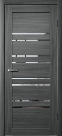 Межкомнатная дверь FlyDoors 282 ДО  Ясень графит/ Зеркало  800х2000