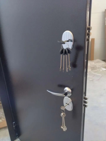 Входная дверь с терморазрывом Промет Термо Норд Антик медь/ Золотистый дуб 880х2050 Правое