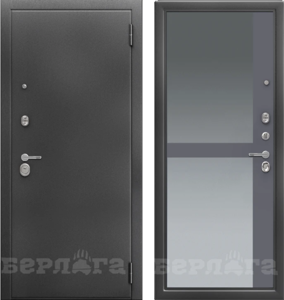 Входная дверь Берлога Тринити Нова Дарси Антик серебро/ Мэджик лид 870х2060 Левое