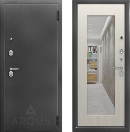 Входная дверь Argus ДА 96 Милли  Антик серебро/ Ясень белый 870х2060 Правое