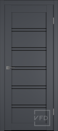Межкомнатная дверь VFD E28 ДО Emalex Onyx/ Black Gloss 600х2000