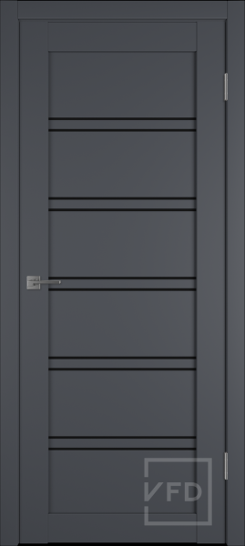 Межкомнатная дверь VFD E28 ДО Emalex Onyx/ Black Gloss 600х2000