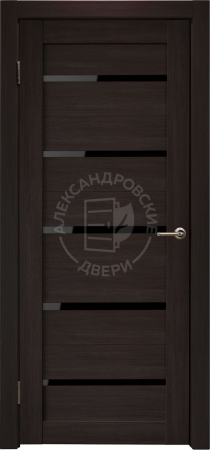 Межкомнатная дверь ALEX DOORS Александра ДО Вельвет/ Черный лакобель 700х2000