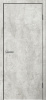 Межкомнатная дверь FlyDoors Гладкое ПГ Цемент светлый/ кромка ПВХ черная с 2-х сторон 600х2000