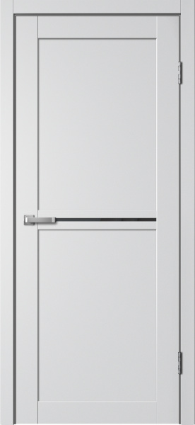 Межкомнатная дверь FlyDoors 238 Эмалит Серебристый/ Черный лакобель 900х2000