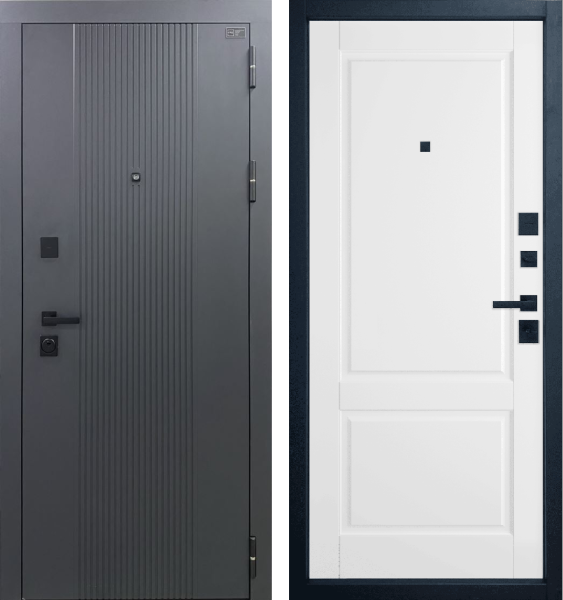 Входная дверь VFD Balance Twin Dorren Sharkskin/ Emalex Ice 860х2050 Левое