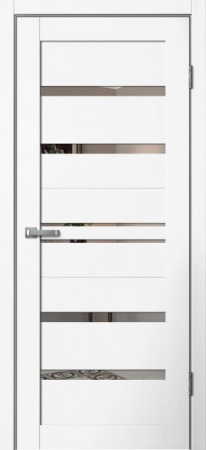 Межкомнатная дверь FlyDoors B1 ДО  Ясень белый/ Зеркало  700х2000