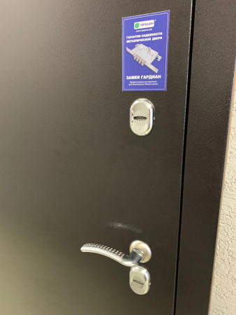 Входная дверь с терморазрывом Страж 3К Тепло Антик медь/ Меландж светлый 860х2050 Левое