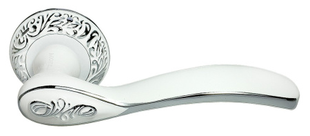 Дверная ручка Morelli CATHERINE MH-36-CLP  W/PC Белый/Хром