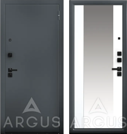 Входная дверь Argus ДА 86 Вояж Букле графит/ Арктик 870х2060 Левое