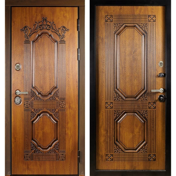 Входная дверь Сударь Париж Дуб золото/ Дуб золото 860х2050 Левое