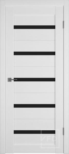 Межкомнатная дверь VFD Atum 7 ДО Snow/ Black Gloss 900х2000