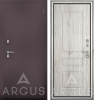 Входная дверь с терморазрывом Argus Тепло Оливер Букле темно-коричневый/ Рустик серый 870х2050 Левое
