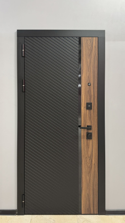 Входная дверь URBAN Статус Черная шагрень/ Белый 860х2050 Левое