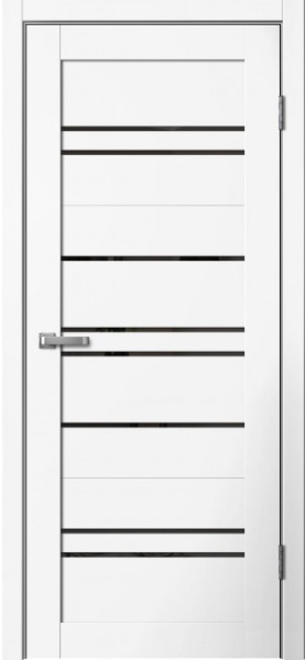 Межкомнатная дверь FlyDoors 294 (B2) ДО Ясень белый/ Черный лакобель 900х2000