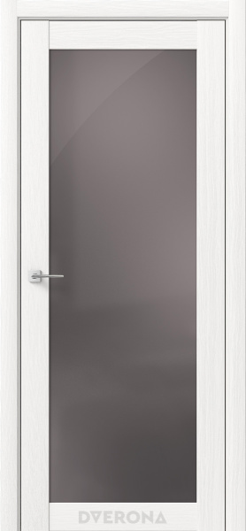 Межкомнатная дверь DVERONA Сингл Дуб белый/ Сатин графит 900х2000