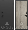 Входная дверь с терморазрывом Argus Тепло Муар графит 7021 Ивен Рустик пепельный 870х2050 Правое