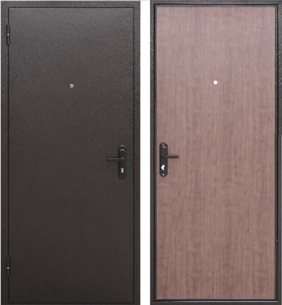 Входная дверь СД 05-2 Антик коричневый/ Лиственница 860х2050 Левое