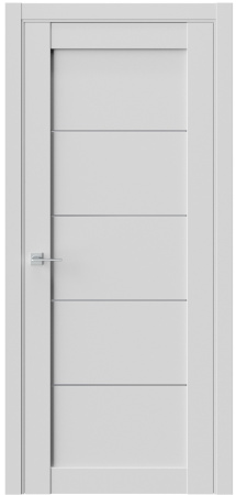 Межкомнатная дверь WestStyle RL 1 ДО Emlayer серый/ Сатинат графит 900х2000