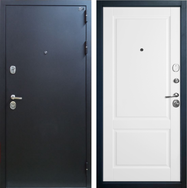 Входная дверь VFD Expert Pro 3K Dorren Букле черный/ Emalex Ice 860х2050 Левое