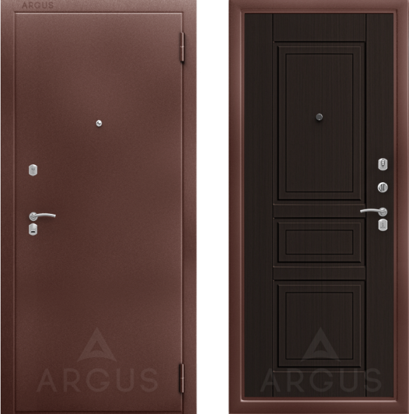 Входная дверь Argus Гранд Гаральд Антик медь/ Венге 870х2050 Левое