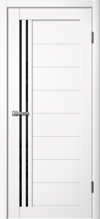 Межкомнатная дверь FlyDoors 270 Эмалит  Белый/ Черный лакобель  600х2000