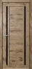 Межкомнатная дверь FlyDoors 203 ДО Дуб пацифик/ Черный лакобель 600х2000