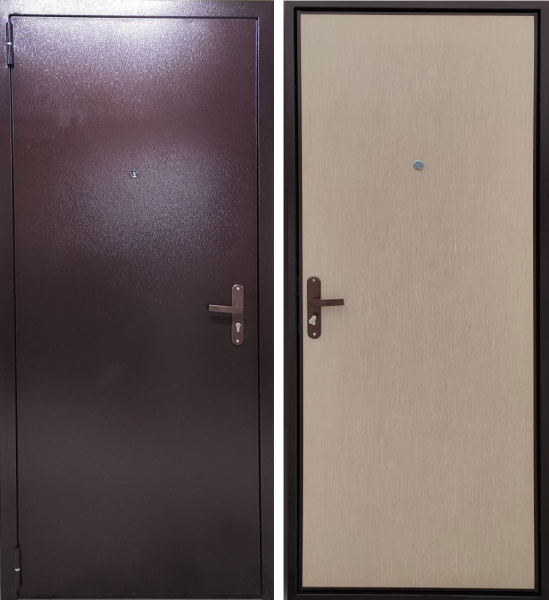 Входная дверь Берлога ЭК-2 Антик медь/ Штрих лак 870х2050 Левое