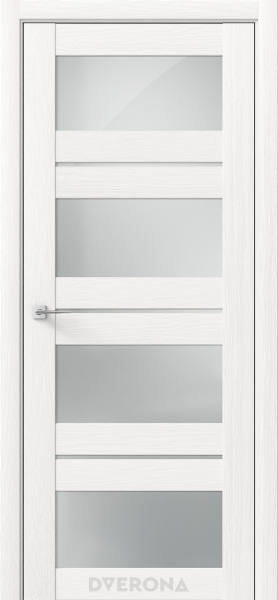 Межкомнатная дверь DVERONA Кватро 7 Дуб белый/ Сатин 900х2000
