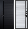Входная дверь Мастер Сталь ПИАННО Черная шагрень/ Шагрень белая 860х2050 Левое