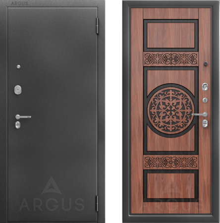 Входная дверь Argus ДА 68 Беатрис  Антик серебро/ Дуб светлый (патина корич.) 970х2050 Левое